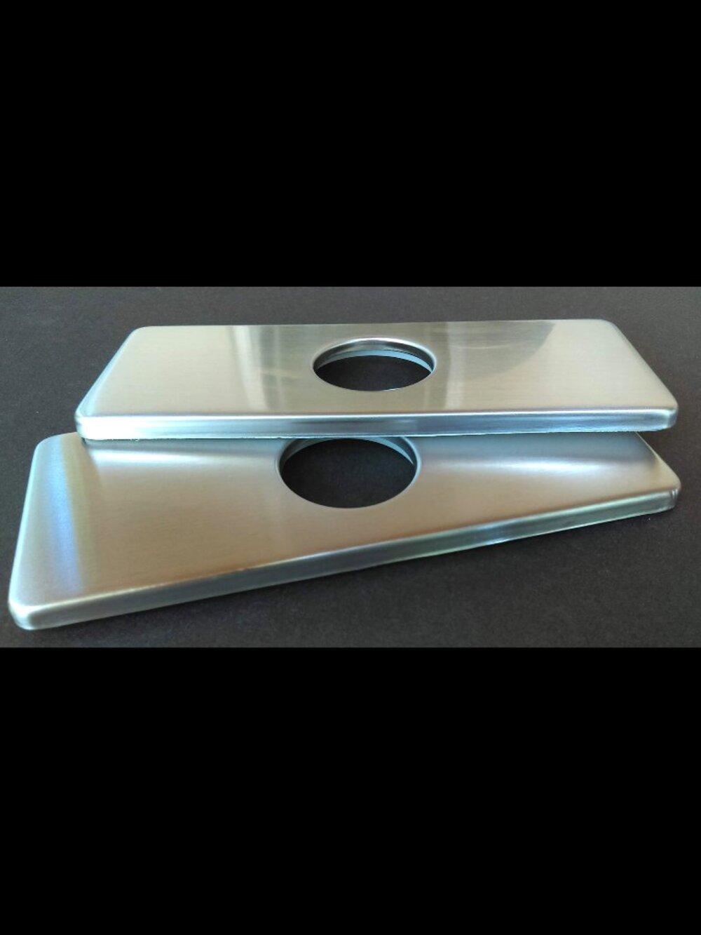 6” Deck Plate Cover Escutcheon Bathroom Sink Faucet Stainless Steel New Lot of 2